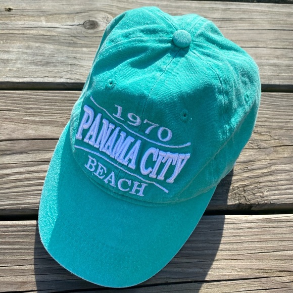 Panama City Beach FL mint green cotton hat sports cap - Picture 3 of 13